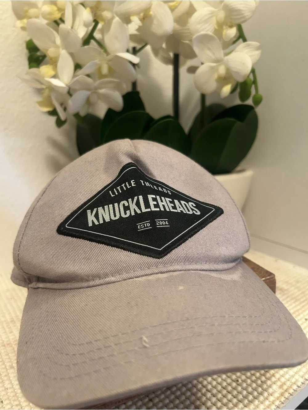 Little Treadz Kids Taupe Logo Cap